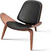 Hans Wegner Shell Chair CH07 - Walnut Wood | Black Interior Furnishes