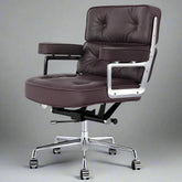 Eames Style Executive Lobby Office Chair - ES104 | Brown Leather Interior Furnishes
