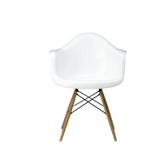 Iconic White Eames-Style DAW Armchair | Sleek Modern Design - Interior Furnishes