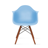 Iconic Light Blue Eames-Style DAW Armchair | Sleek Modern Design - Interior Furnishes