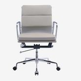 Enchanting Light Grey Eames Soft Pad Office Chair - Stylish Ergonomic Seating for Your Workspace - Premium SOFT PAD LOW BACK from Interior Furnishes - Just $345! Shop now at Interior Furnishes