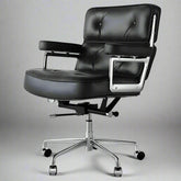 Eames Style Executive Lobby Office Chair - ES104 | Black Leather Interior Furnishes