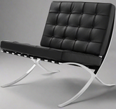 Premium Barcelona Chair - Italian Leather | Interior Furnishes | Black - Premium Barcelona Chairs from Interior Furnishes - Just $425.00! Shop now at Interior Furnishes