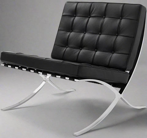 Premium Barcelona Chair - Italian Leather |  Interior Furnishes | Black - Premium Barcelona Chairs from Interior Furnishes - Just $425.00! Shop now at Interior Furnishes Premium Barcelona Chair - Italian Leather |  Interior Furnishes | Black - Premium Barcelona Chairs from Interior Furnishes - Just $425.00! Shop now at Interior Furnishes