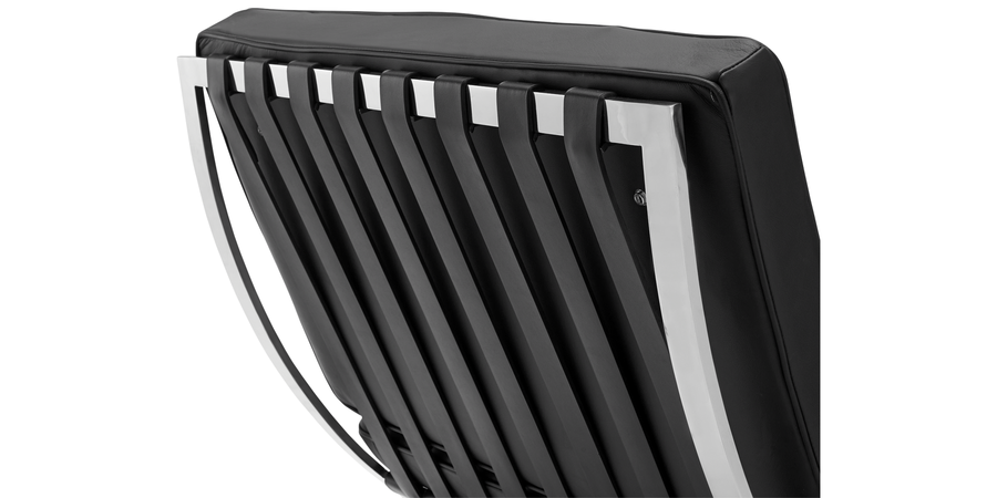 Mies Barcelona Pavilion Chair - Premium Italian Leather | Black Interior Furnishes