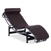 LC4 Style Lounge Chair in Brown Leather – Mid-Century Inspired Modern Chaise longue