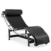LC4 Chaise Longue Black Leather – Mid-Century Inspired Modern Reclining Chair