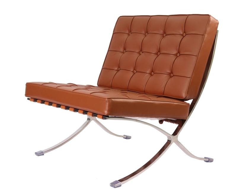 Premium Barcelona Chair - Italian Leather |  Interior Furnishes | White - Premium Barcelona Chairs from Interior Furnishes - Just $425! Shop now at Interior Furnishes