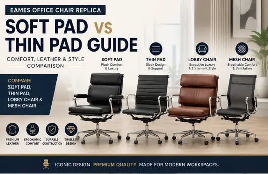 Premium Eames Office Chair Replica Guide: Comparing Soft Pad, Thin Pad, Lobby Chair &amp; Mesh Seating Solutions