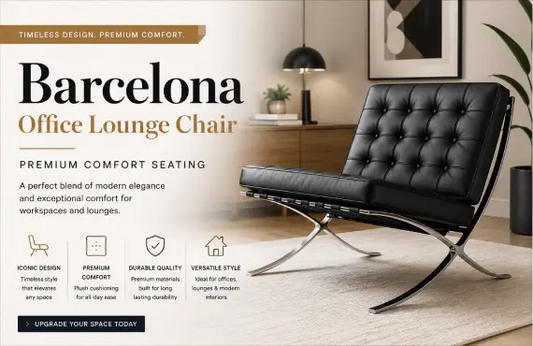 Barcelona Office Lounge Chair - Premium Comfort Seating for Modern Interiors