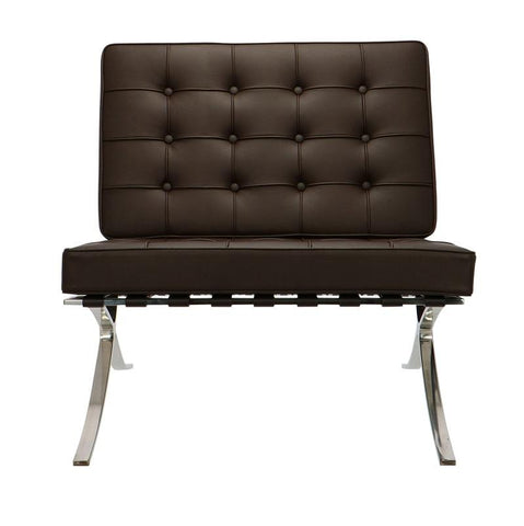 Mies Barcelona Pavilion Chair - Premium Italian Leather | Black Interior Furnishes