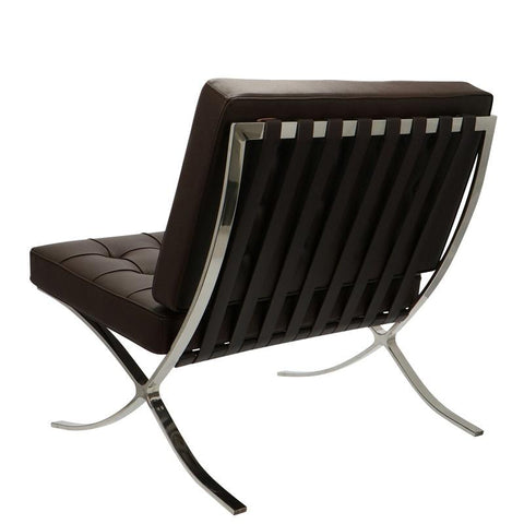 Mies Barcelona Pavilion Chair - Premium Italian Leather | Cream Interior Furnishes