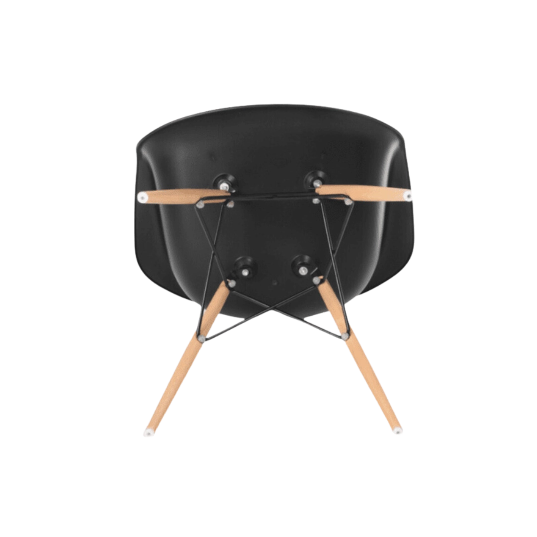 Iconic Black Eames-Style DAW Armchair | Sleek Modern Design