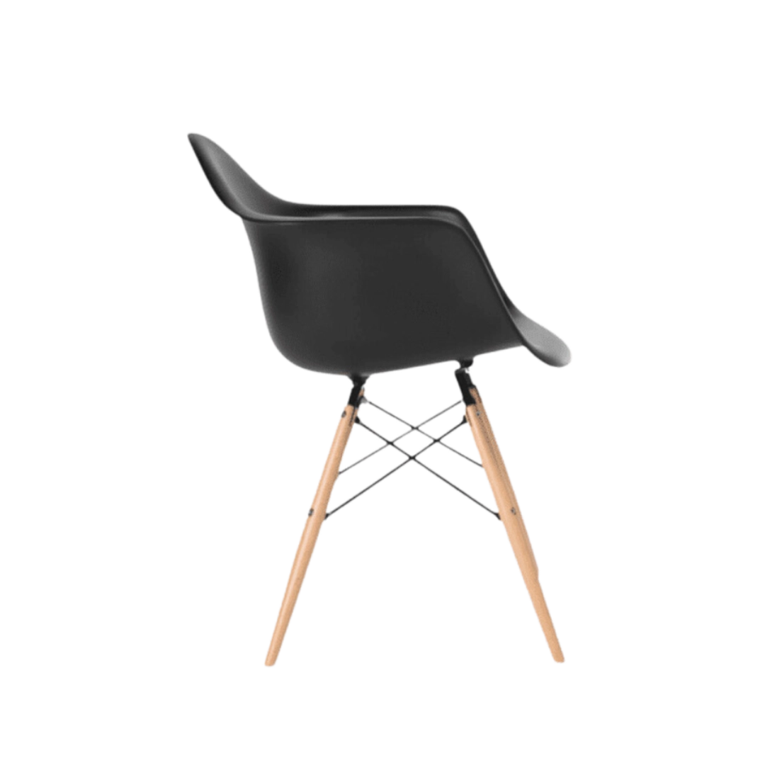 Iconic Black Eames-Style DAW Armchair | Sleek Modern Design