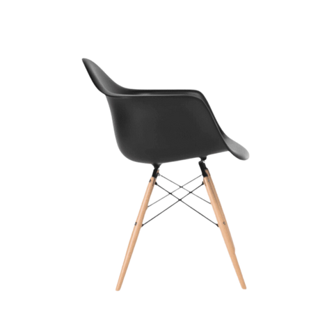 Iconic Black Eames-Style DAW Armchair | Sleek Modern Design