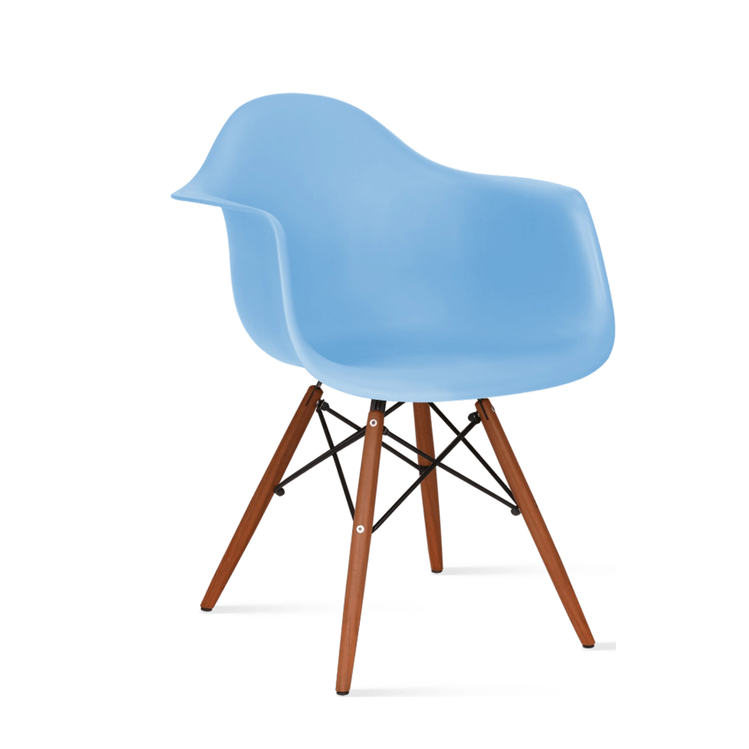 Iconic Light Blue Eames-Style DAW Armchair | Sleek Modern Design - Interior Furnishes