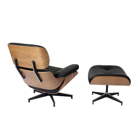 Iconic Design Charles Eames Lounge Chair & Ottoman – Ash Wood  Black