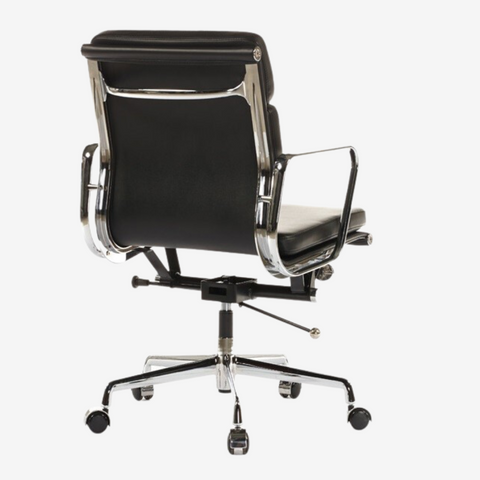 Eames Stylish Soft Pad Office Chair EA 217 - Low Back | Camel Leather