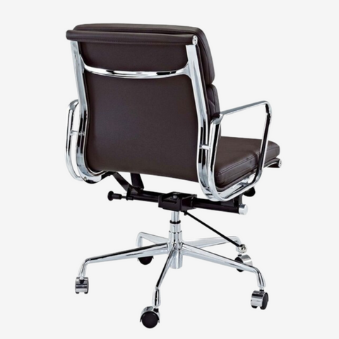 Eames Stylish Soft Pad Office Chair EA 217 - Low Back | Camel Leather