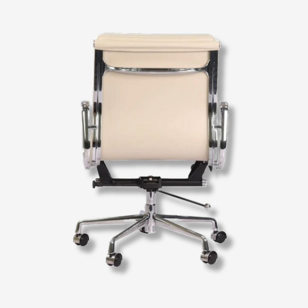 Eames Stylish Soft Pad Office Chair EA 217 - Low Back | Camel Leather