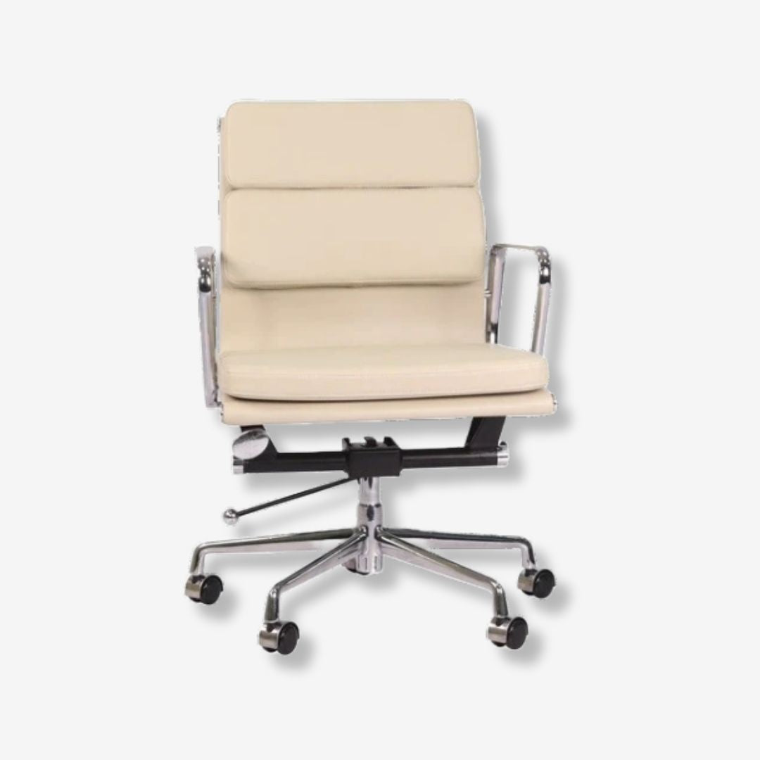 Enchanting Light Grey Eames Soft Pad Office Chair - Stylish Ergonomic Seating for Your Workspace - Premium SOFT PAD LOW BACK from Interior Furnishes - Just $345! Shop now at Interior Furnishes