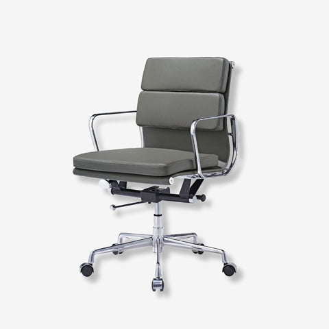 Eames Stylish Soft Pad Office Chair EA 217 - Low Back | Camel Leather