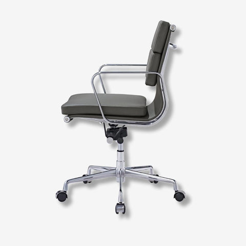 Eames Stylish Soft Pad Office Chair EA 217 - Low Back | Camel Leather