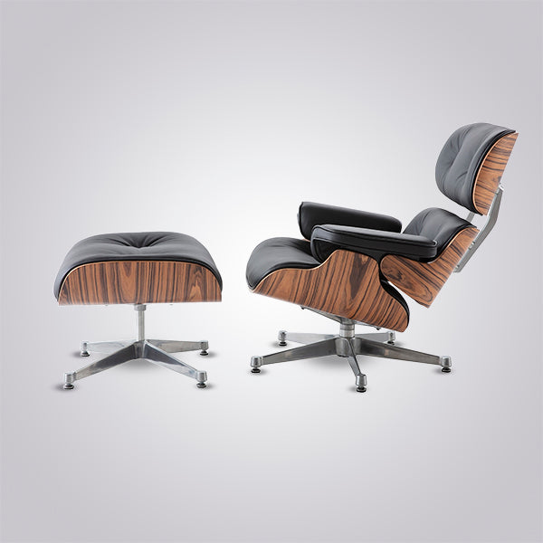 Charles Eames Iconic Lounge Chair & Ottoman - Rose Wood | White - Premium Lounge Chairs from Interior Furnishes - Just $675! Shop now at Interior Furnishes