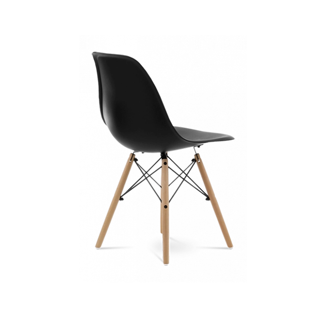 Eames DSW Black 1950s Dowel Side Dining Chair - Modern Kitchen and Dining Room Chair