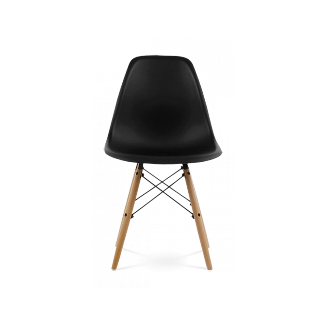 Eames DSW Black 1950s Dowel Side Dining Chair - Modern Kitchen and Dining Room Chair