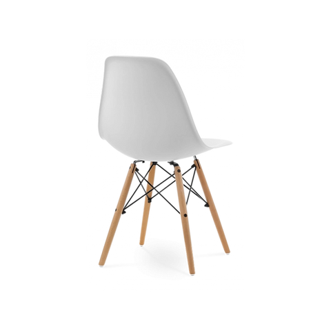 Eames DSW White 1950s Dowel Side Dining Chair - Timeless Elegance for Kitchen and Dining Room