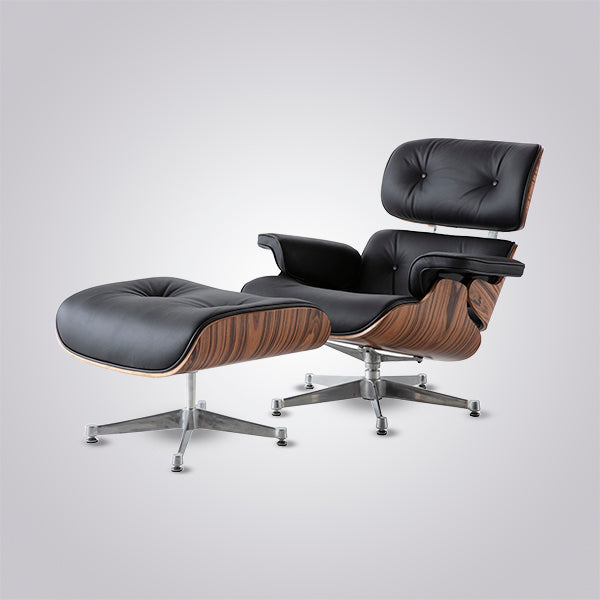 Charles Eames Iconic Lounge Chair & Ottoman - Rose Wood | White - Premium Lounge Chairs from Interior Furnishes - Just $675! Shop now at Interior Furnishes