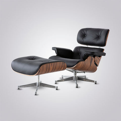 Charles Eames Iconic Lounge Chair & Ottoman - Rose Wood | White - Premium Lounge Chairs from Interior Furnishes - Just $675! Shop now at Interior Furnishes