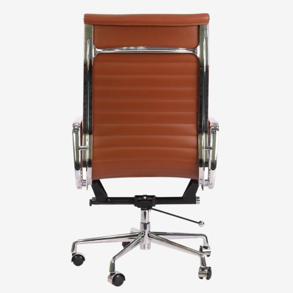 Eames Thin Pad Office Chair EA 119 - High Back Support | White Leather