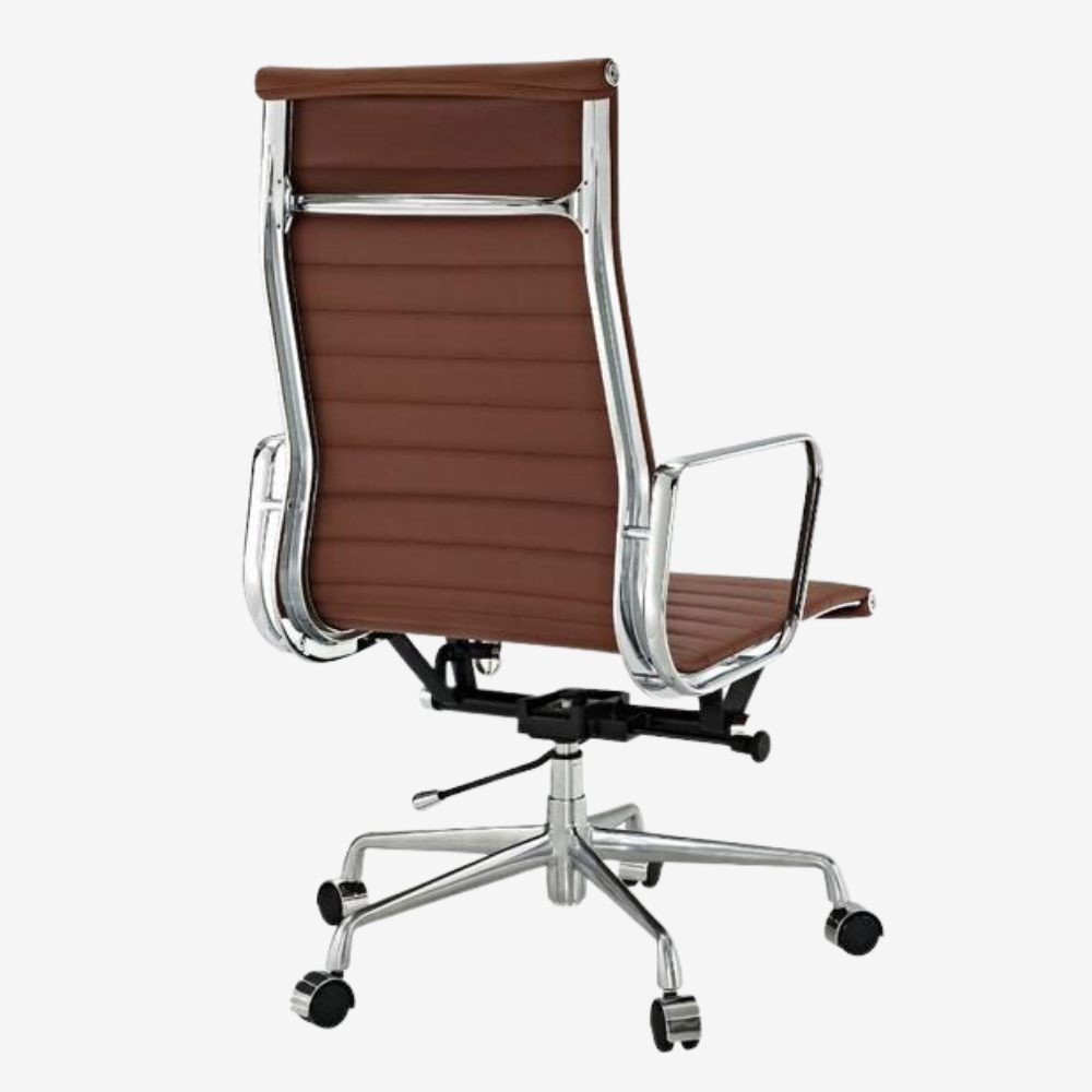 Eames Thin Pad Office Chair EA 119 - High Back Support | White Leather