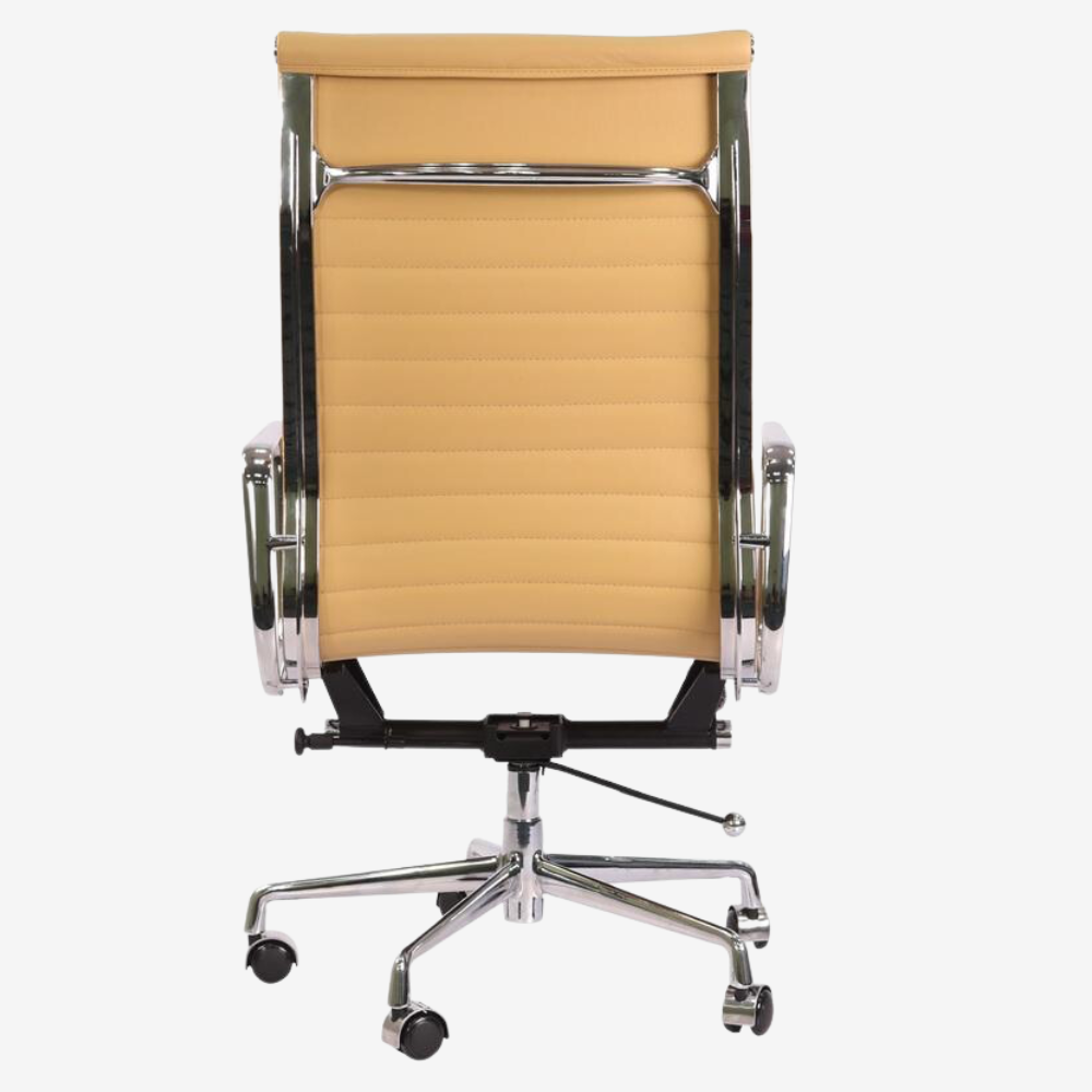 Eames Thin Pad Office Chair EA 119 - High Back Support | White Leather