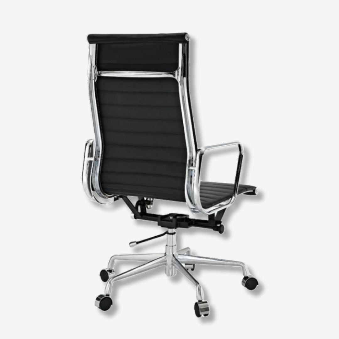 Eames Thin Pad Office Chair EA 119 - High Back Support | White Leather