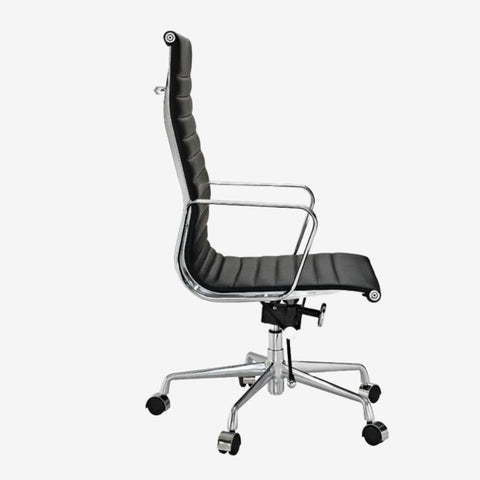 Eames Thin Pad Office Chair EA 119 - High Back Support | White Leather