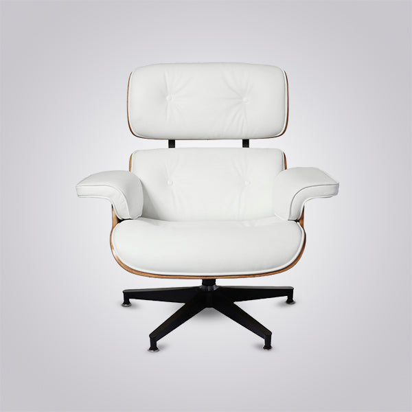 Charles Eames Iconic Lounge Chair & Ottoman - Rose Wood | White - Premium Lounge Chairs from Interior Furnishes - Just $675! Shop now at Interior Furnishes