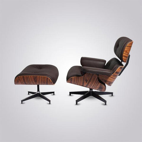 Charles Eames Iconic Lounge Chair & Ottoman - Rose Wood | White - Premium Lounge Chairs from Interior Furnishes - Just $675! Shop now at Interior Furnishes