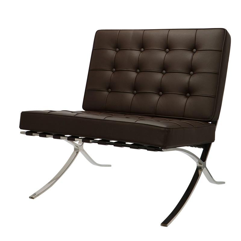 Premium Barcelona Chair - Italian Leather |  Interior Furnishes | Black - Premium Barcelona Chairs from Interior Furnishes - Just $425.00! Shop now at Interior Furnishes