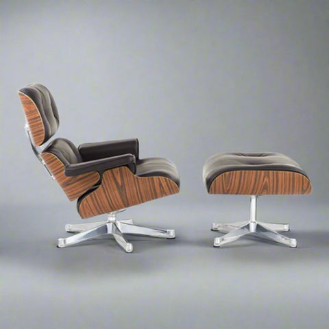 Charles Eames Iconic Lounge Chair & Ottoman - Rose Wood | White - Premium Lounge Chairs from Interior Furnishes - Just $675! Shop now at Interior Furnishes