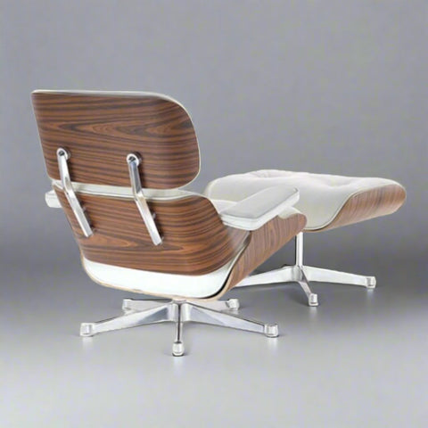 Charles Eames Iconic Lounge Chair & Ottoman - Rose Wood | White - Premium Lounge Chairs from Interior Furnishes - Just $675! Shop now at Interior Furnishes