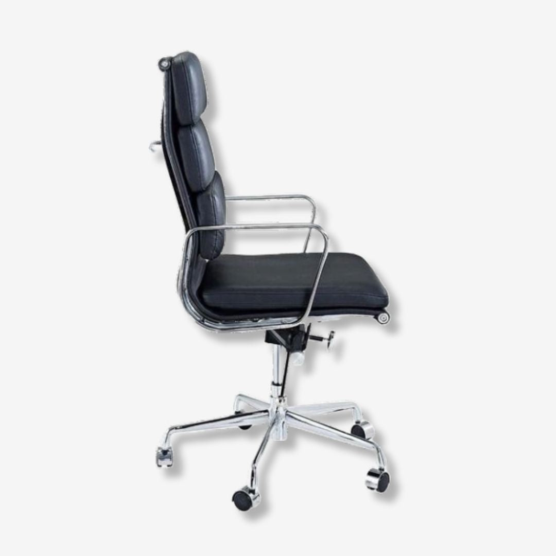 Eames Enchanted Soft Pad Office Chair EA 219 - High Back | Dark Brown Leather