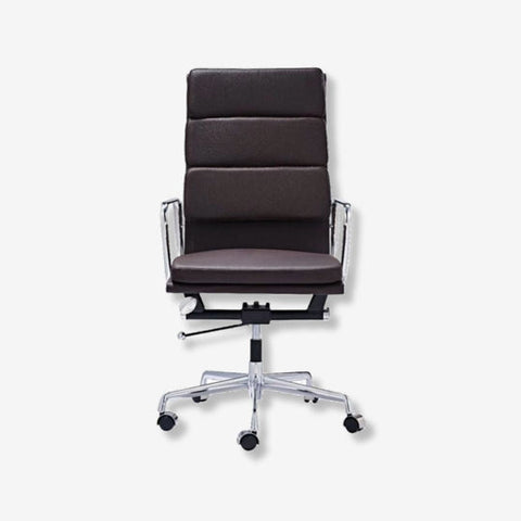 Low-Back Executive Eames Soft Pad Chair EA-217 - Dark Brown leather