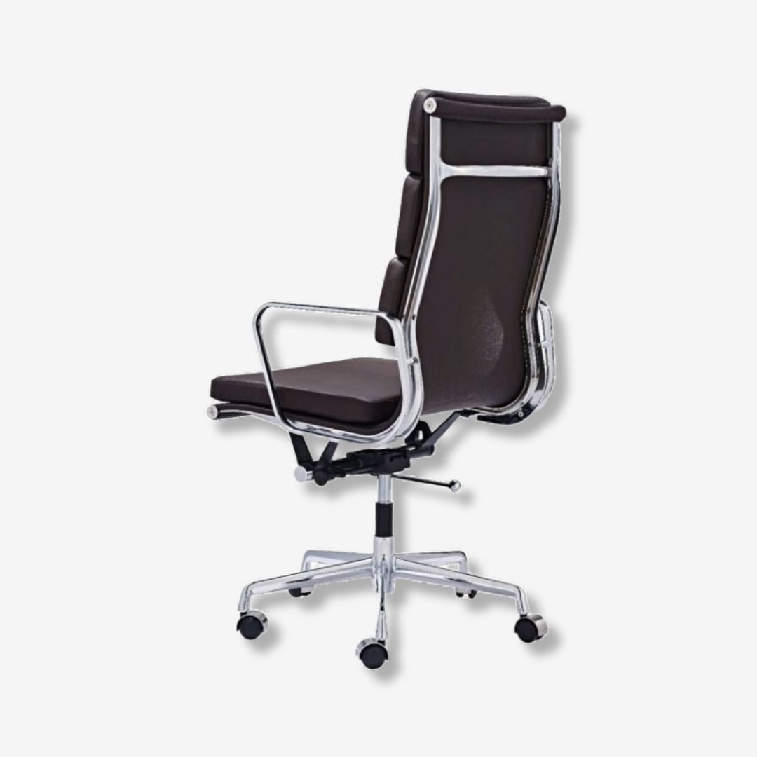 Eames Enchanted Soft Pad Office Chair EA 219 - High Back | Dark Brown Leather