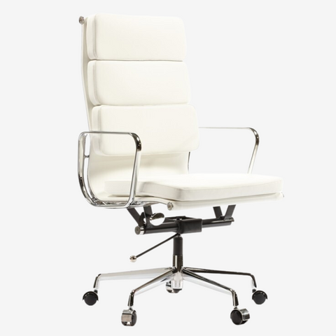 Eames Enchanted Soft Pad Office Chair EA 219 - High Back | Dark Brown Leather