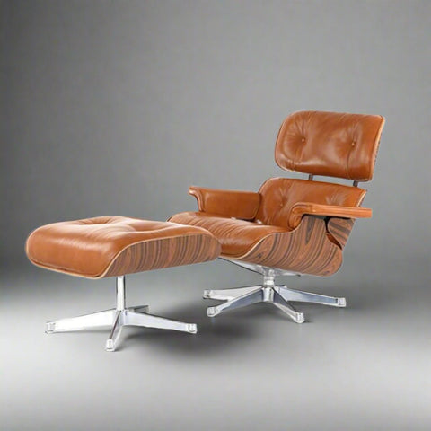 Charles Eames Iconic Lounge Chair & Ottoman - Rose Wood | White - Premium Lounge Chairs from Interior Furnishes - Just $675! Shop now at Interior Furnishes