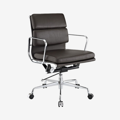 Elevate Your Workspace with the Camel Eames Soft Pad Office Chair - Comfort and Style for Professionals - Premium SOFT PAD LOW BACK from Interior Furnishes - Just $345! Shop now at Interior Furnishes