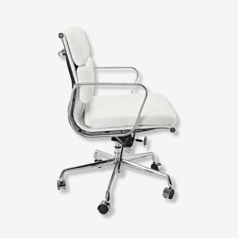 Eames Stylish Soft Pad Office Chair EA 217 - Low Back | Camel Leather